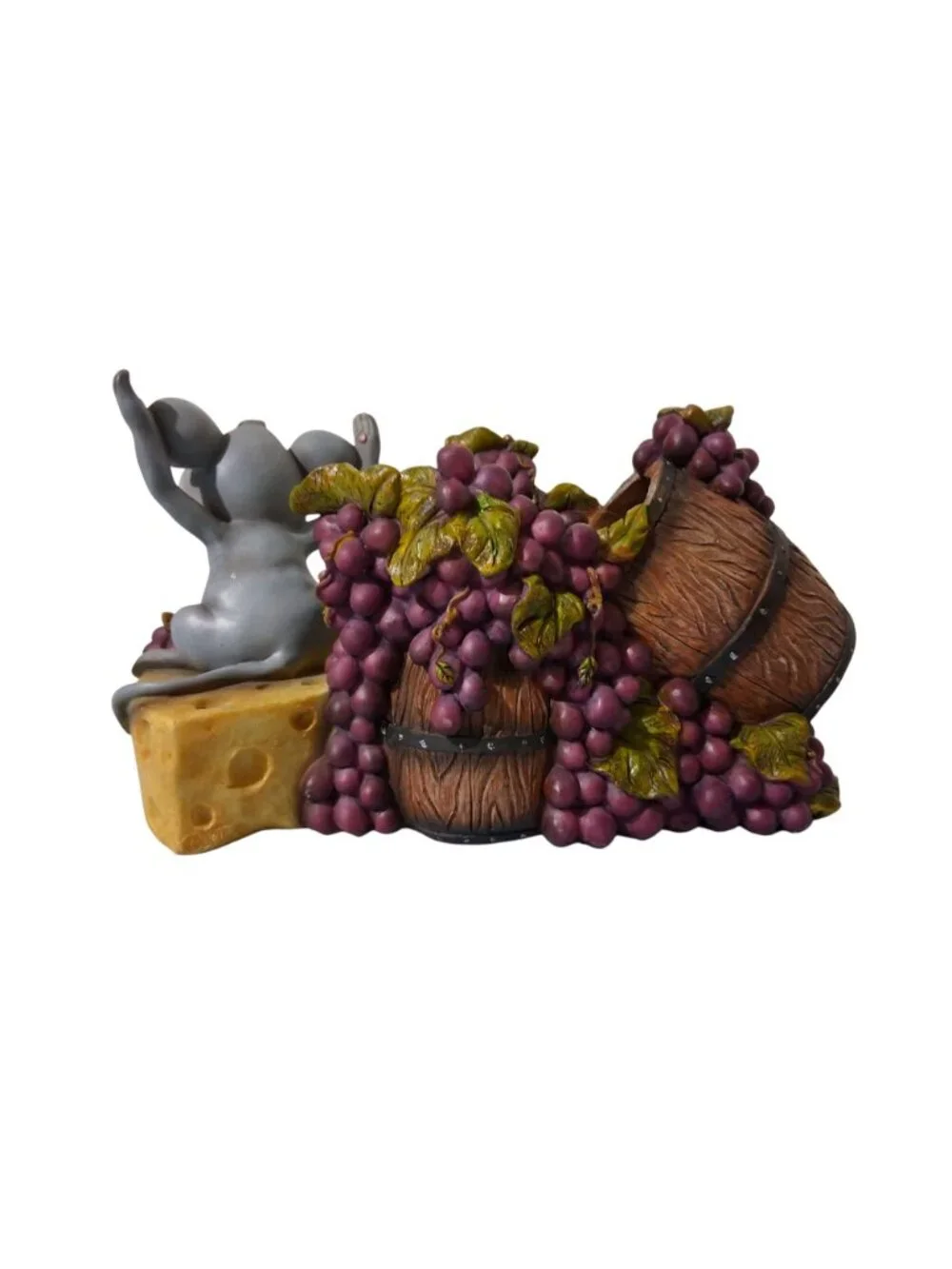 Drunken Happy Full Mice Wine Bottle Holder Figurine
